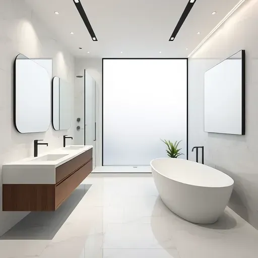 Bathroom remodeling in Los Angeles showcasing modern design elements, elegant fixtures, and stylish finishes.