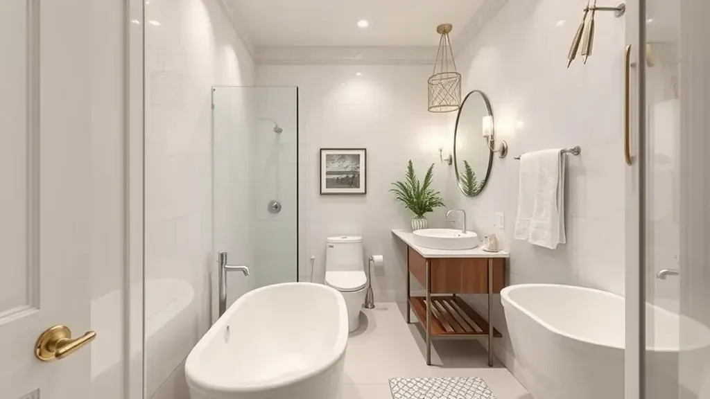 Small Bathroom Remodeling projects in Los Angeles CA showing modern designs and stylish fixtures