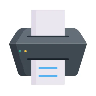 printer printing a page