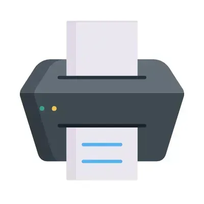 printer printing a page