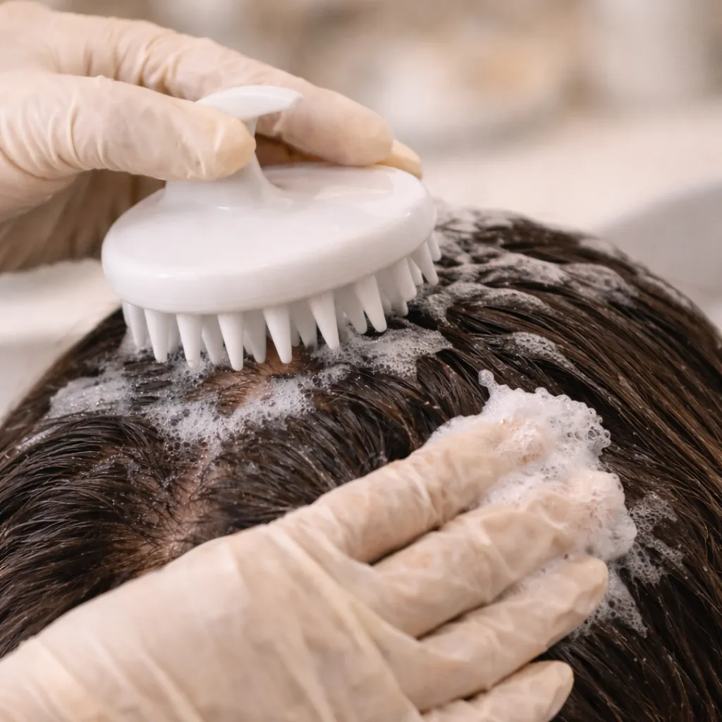 Close-up of relaxing luxury facial treatment