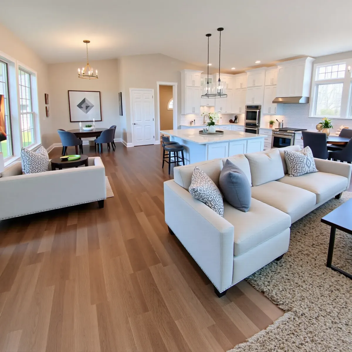 Modern home remodel in Sweetwater, TN with spacious living area, stylish kitchen, hardwood floors, and abundant natural light.