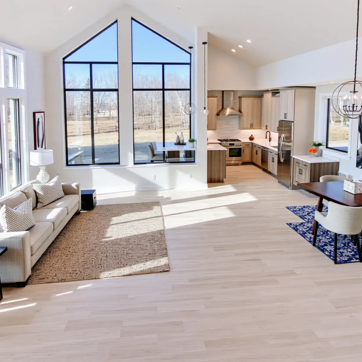 Beautiful renovated home interior in Maryville, TN with modern design, natural light, stylish decor, and sleek kitchen features.