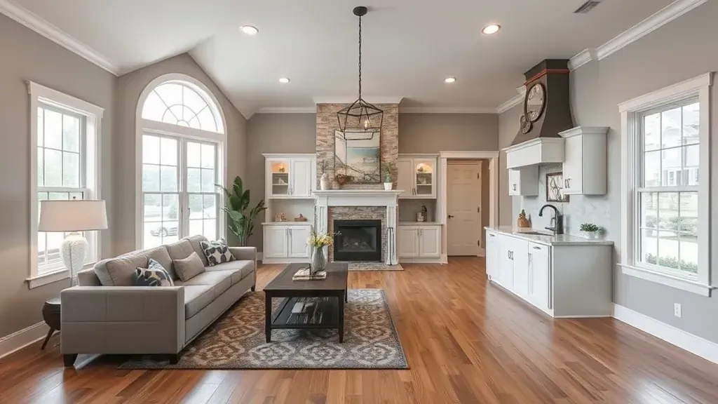 Beautiful finished whole-home remodeling in Knoxville, TN, showcasing modern design and craftsmanship, no people present.
