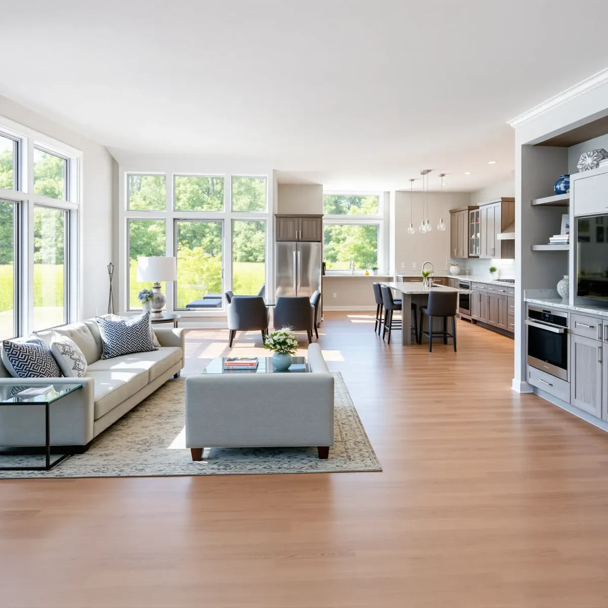 Renovated Rockwood TN home with modern style, lush lawn, scenic hills, and a welcoming porch under clear blue skies.