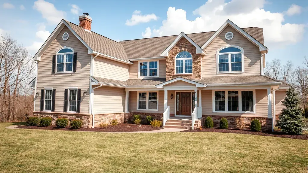 Completed Lenoir City home remodel featuring open living, modern kitchen, hardwood floors, lush backyard, and stylish decor.