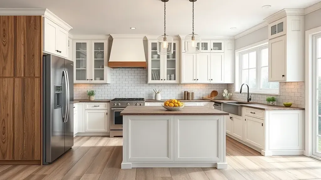 Modern Wartburg, TN kitchen with sleek cabinets, stainless steel appliances, quartz island, hardwood floors, and natural light.