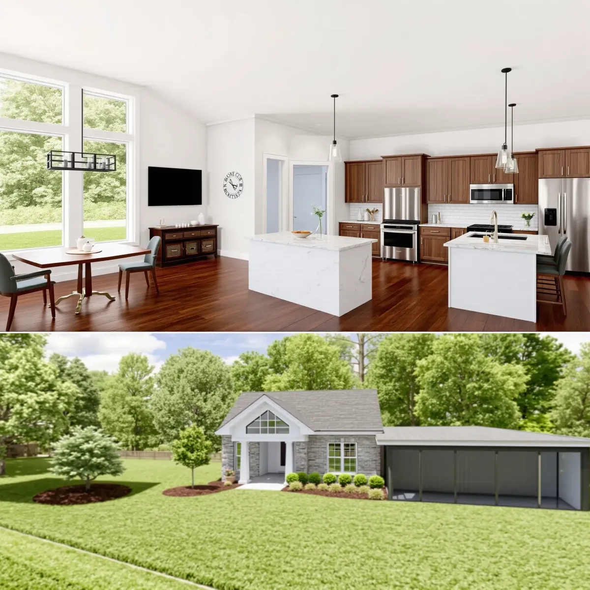 Beautiful completed whole-home remodeling in Knoxville, TN showcasing modern interior design and craftsmanship.
