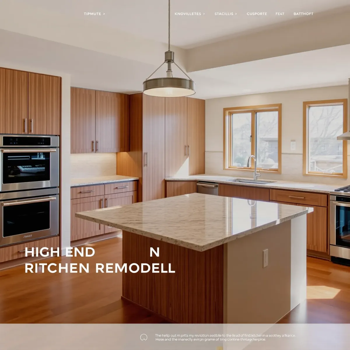 Stunning Knoxville kitchen remodel with granite counters, stainless appliances, custom wood cabinets, and natural daylight.