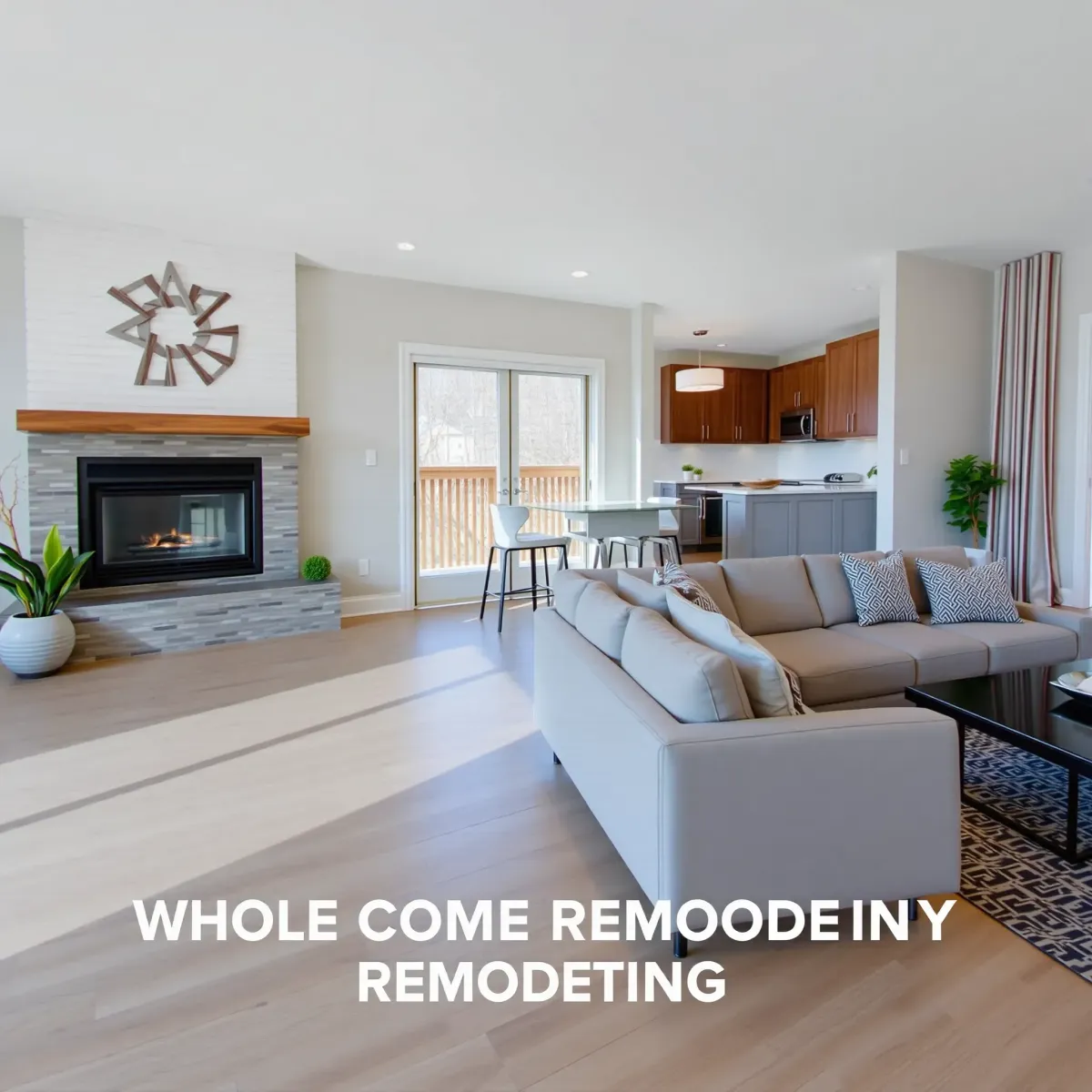 Whole-Home Remodeling in Lenoir City, TN showcasing a modern kitchen, revitalized living space, and stylish interior updates.