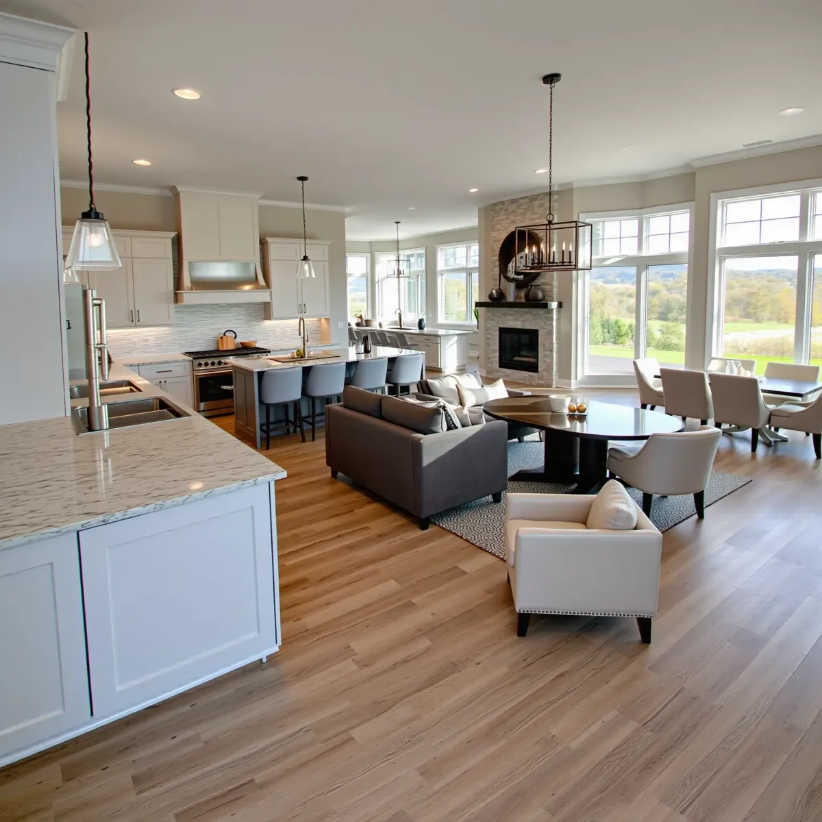 Fully remodeled Knoxville home interior showcasing modern design, clean lines, and updated finishes.