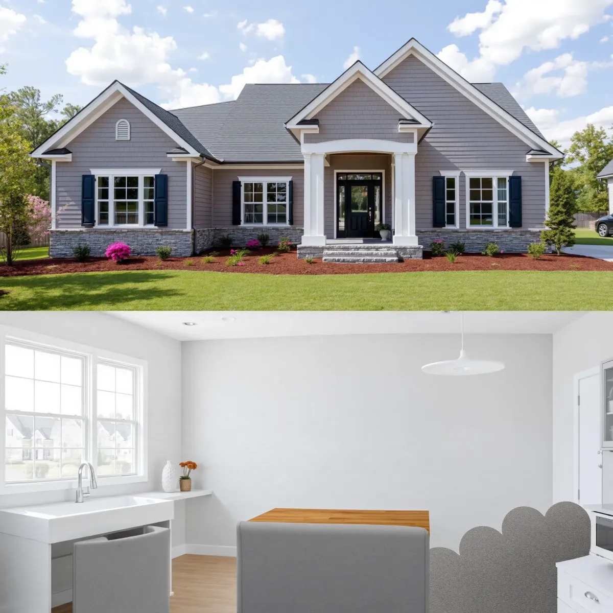 Detailed completed home remodeling in Knoxville, TN, showcasing modern design and quality craftsmanship.