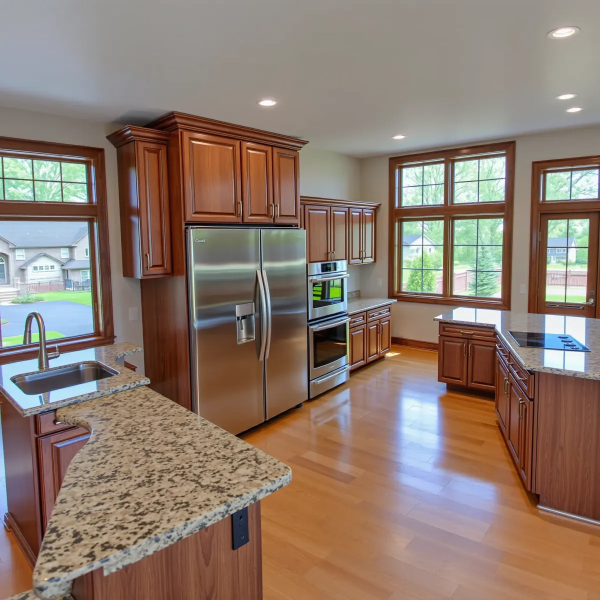 Beautiful modern kitchen in Oliver Springs, TN with quartz counters, custom cabinetry, stainless appliances, and natural light.