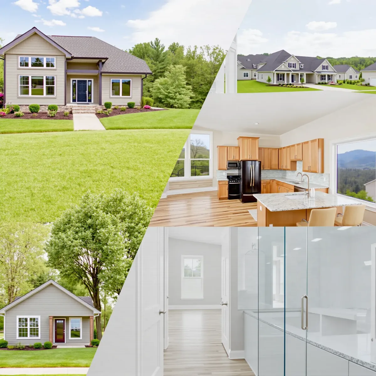 Beautiful renovated Sevierville home interior with modern farmhouse decor, hardwood floors, bright natural light, and stylish kitchen.