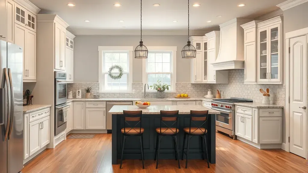 Remodeled Crossville, TN kitchen with quartz countertops, stainless appliances, wood cabinets, and natural light.