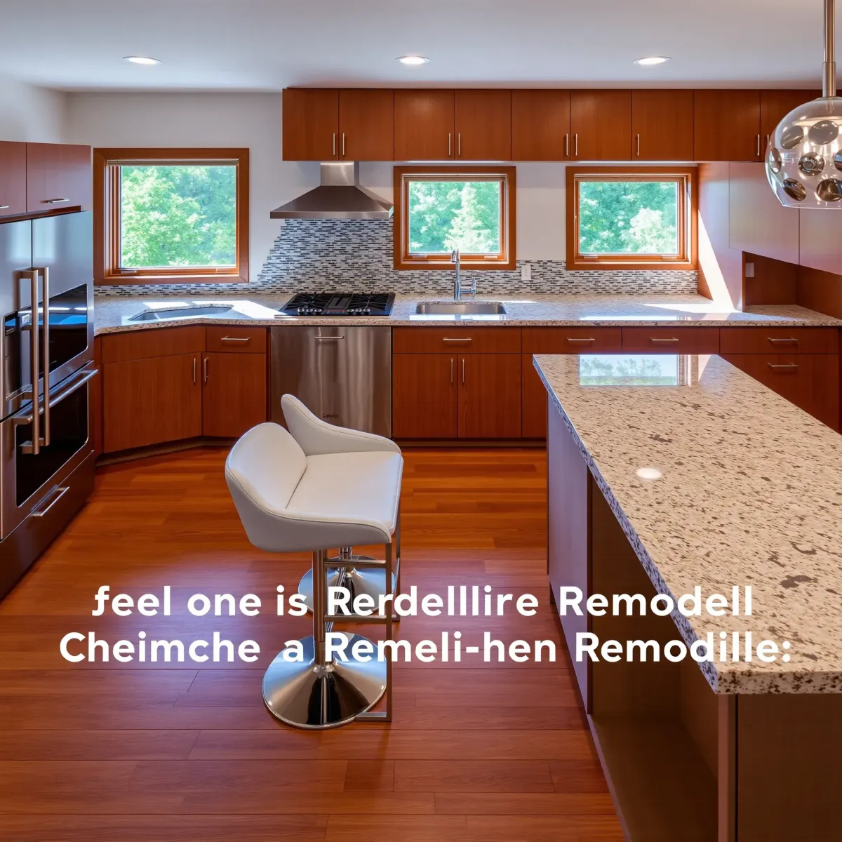 Recently remodeled Newport, TN kitchen with modern matte cabinetry, granite island, stainless steel appliances, and natural light.
