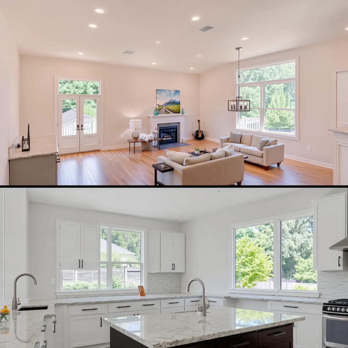 Beautiful, completed whole-home remodeling in Knoxville, TN, showcasing modern design and flawless craftsmanship.
