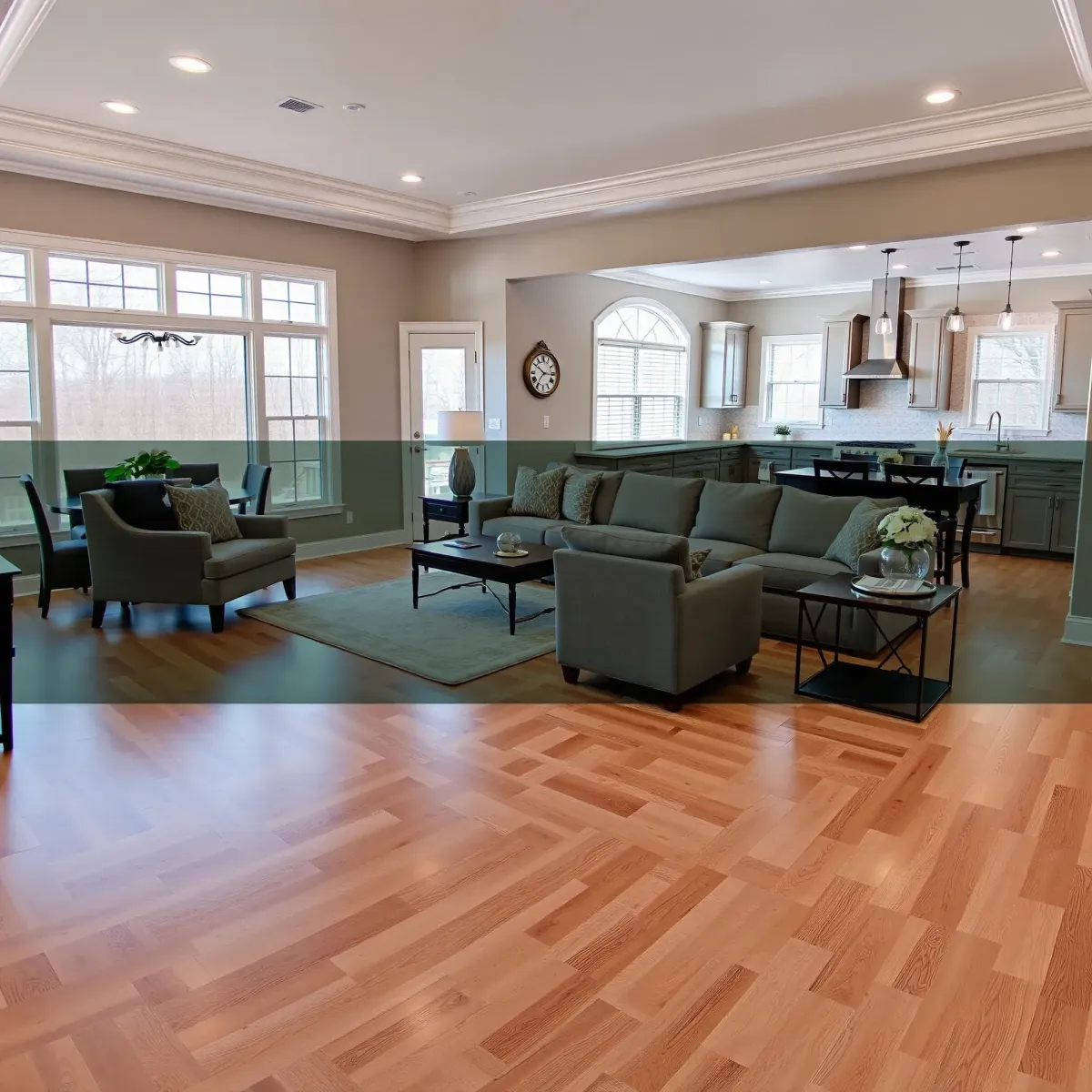 Renovated Johnson City, TN home interior featuring a modern, open-concept living space with hardwood floors and stylish decor.