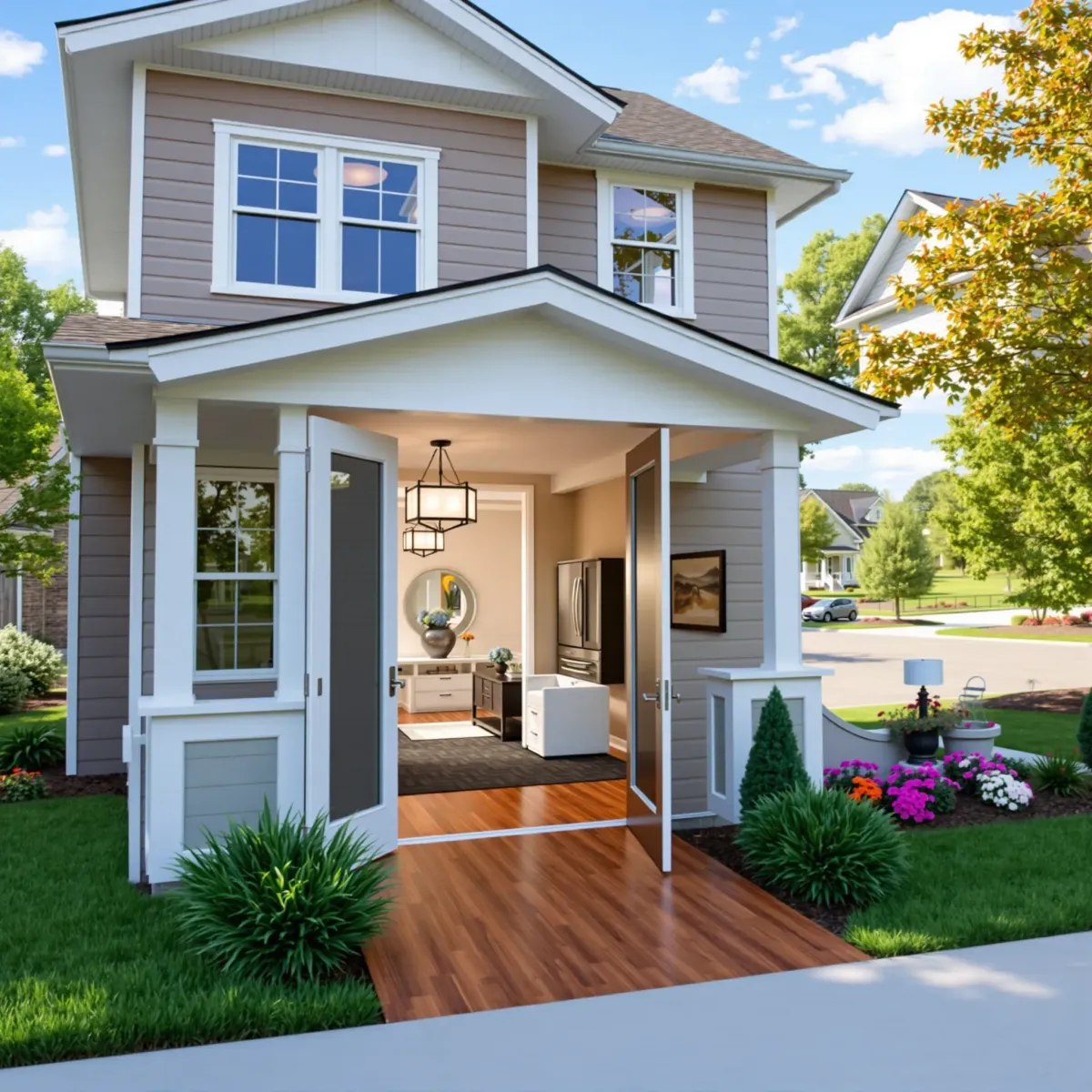 Beautiful modern Craftsman home in Alcoa, TN with fresh paint, new siding, lush landscaping, and a spacious, stylish interior.