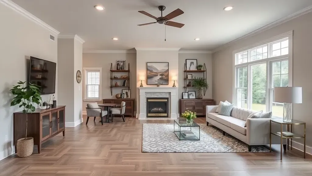 Referral flyer for Whole-Home Remodeling in Knoxville, TN, showcasing a modern interior design and home renovation.