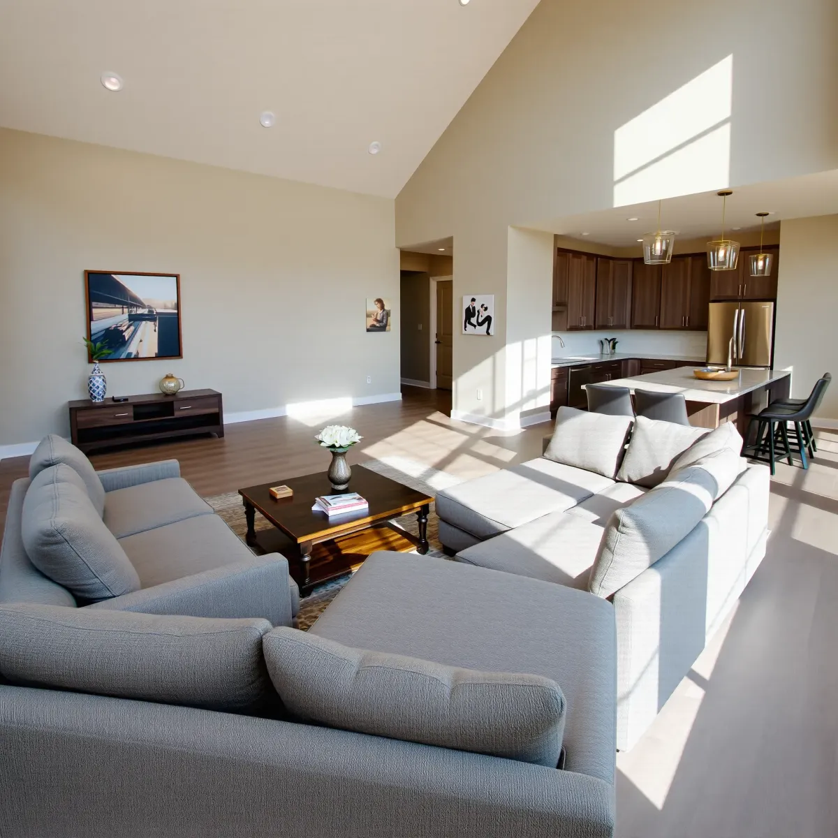 Renovated Erwin, TN home with modern design, detailed facade, large windows, landscaped gardens, and lush natural surroundings.