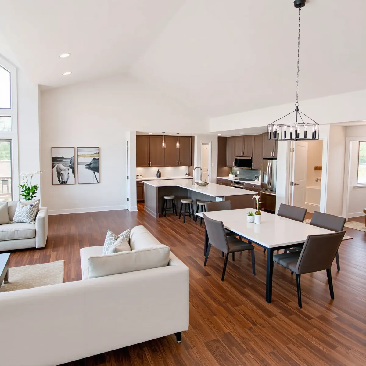 Complete home remodeling in Knoxville, TN, showcasing a modern, renovated interior with new finishes and design features.