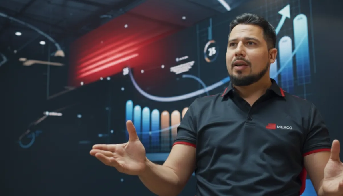 a large display of blue lights in a dark room