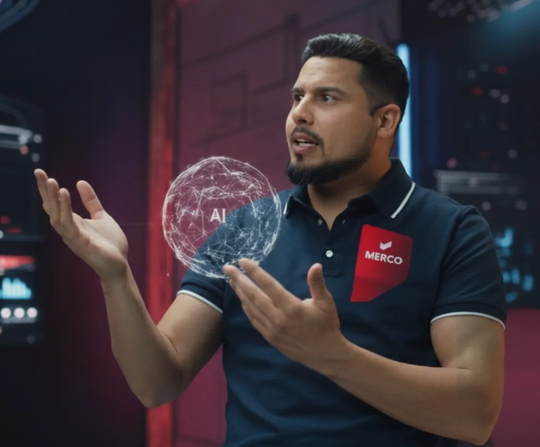 a large display of blue lights in a dark room