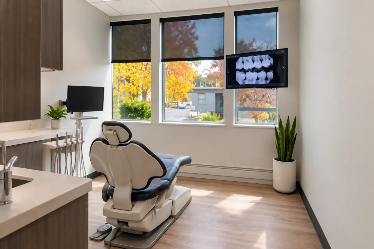 Dr. Allert with patient in the Northwest Portland Dental clinic
