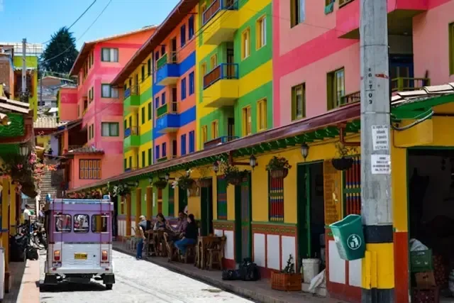 Colorful street of Colombia