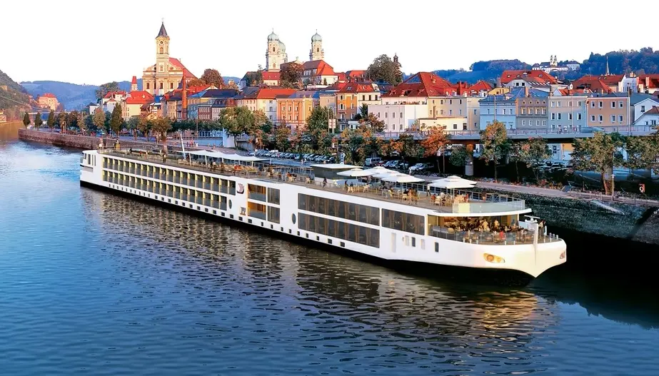 Viking River cruise long ship