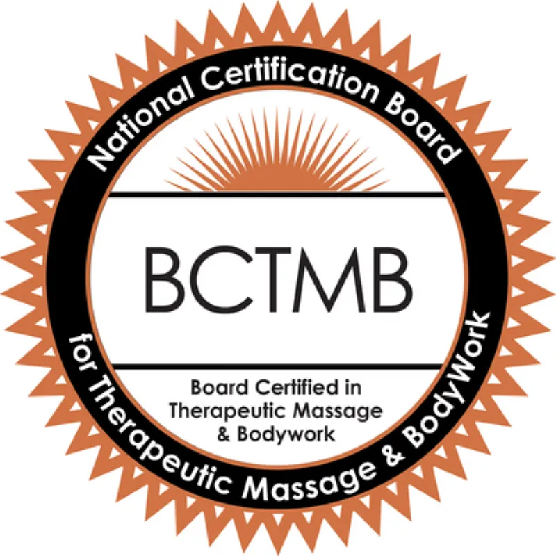 BCTMB seal — Board Certified in Therapeutic Massage & Bodywork, National Certification Board for Therapeutic Massage & Bodywork