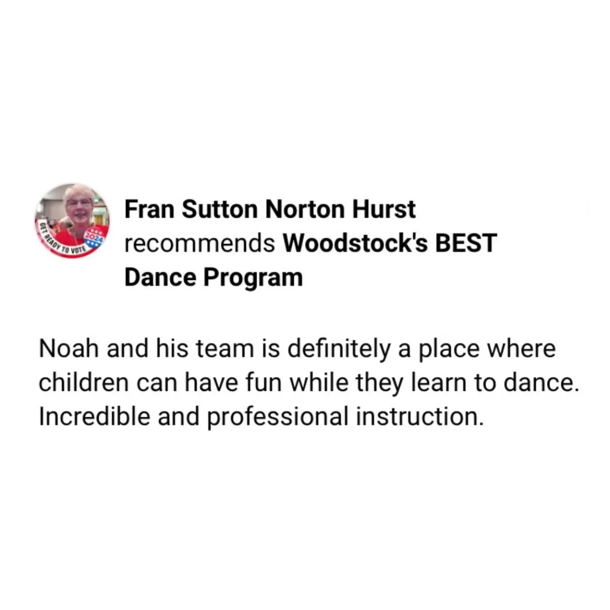 Review For Woodstock's BEST Dance Program
