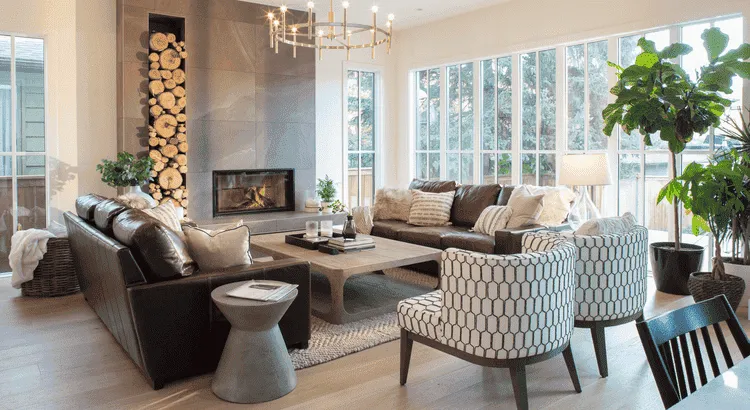 Couple touring a brand-new home