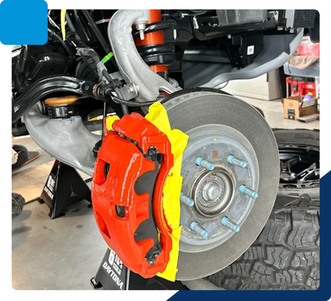 Custom brake caliper paint job
