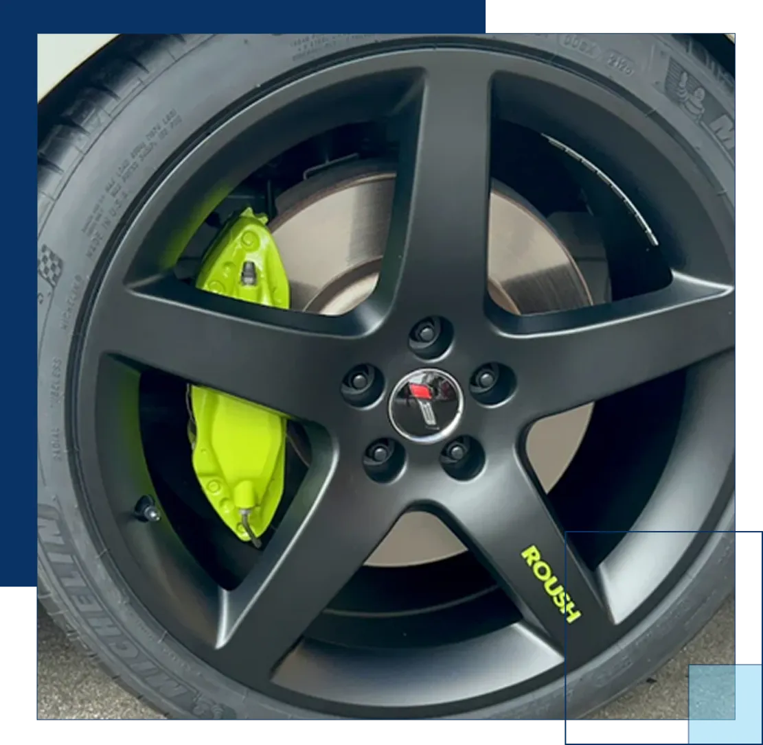 Custom brake caliper paint job