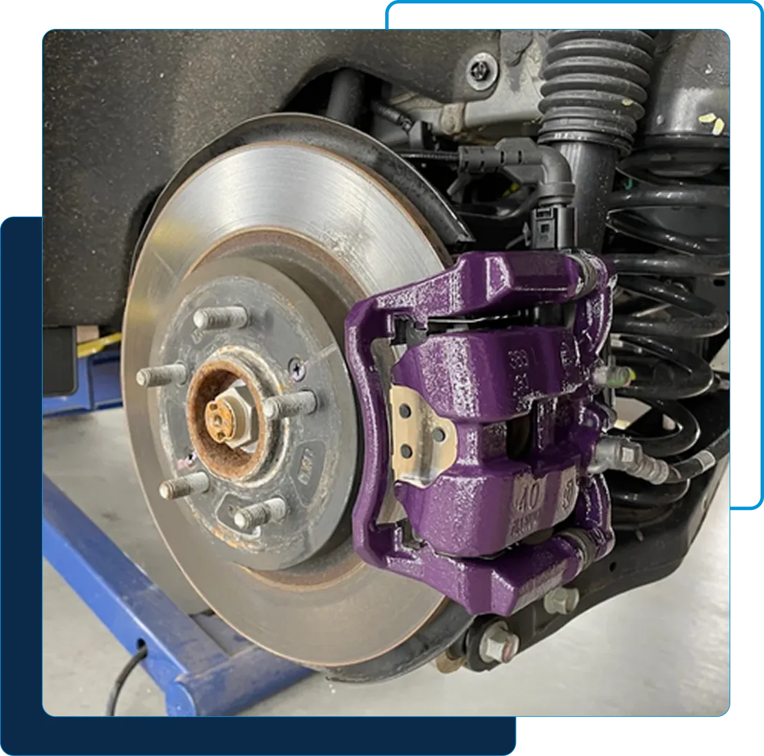 Custom brake caliper paint job