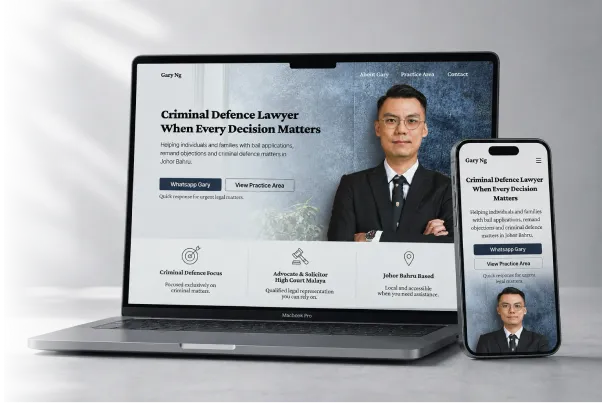 Criminal Defence Lawyer Homepage Redesign by Alternative Grid