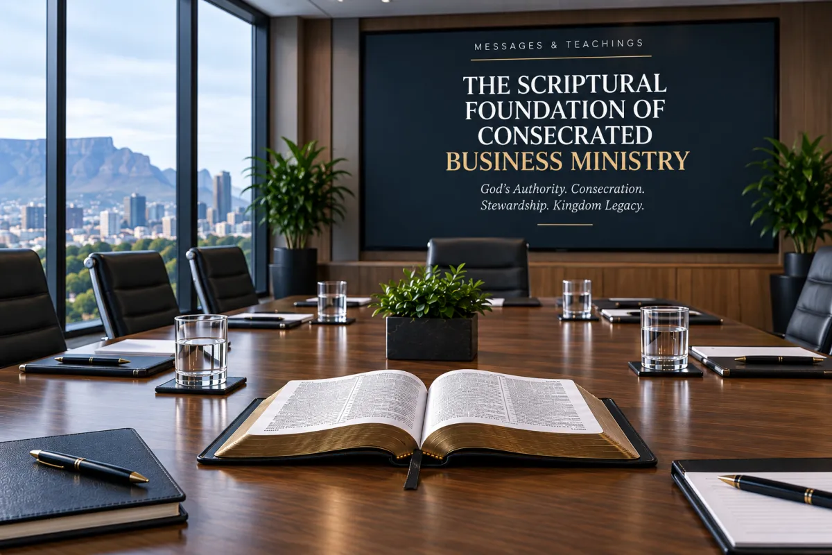 THE SCRIPTURAL FOUNDATION OF CONSECRATED BUSINESS MINISTRY