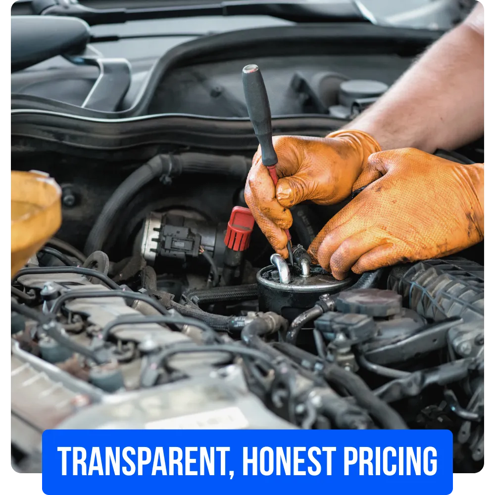 auto mechanic repairing diesel car engine