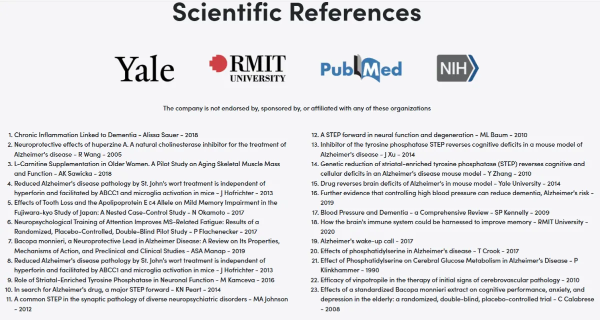 CogniCare Pro Scentific References