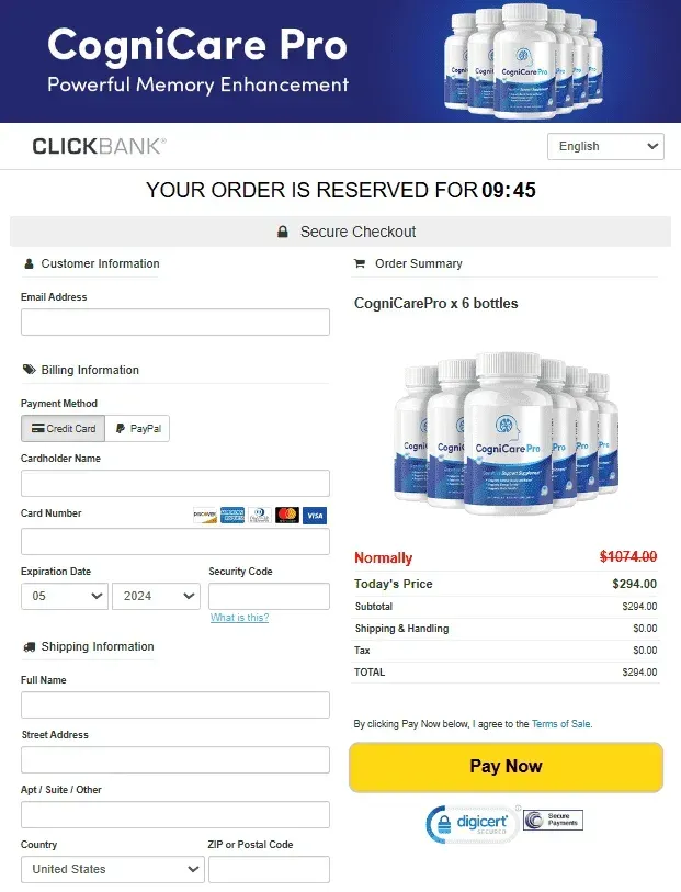 CogniCare Pro Buy Now Button