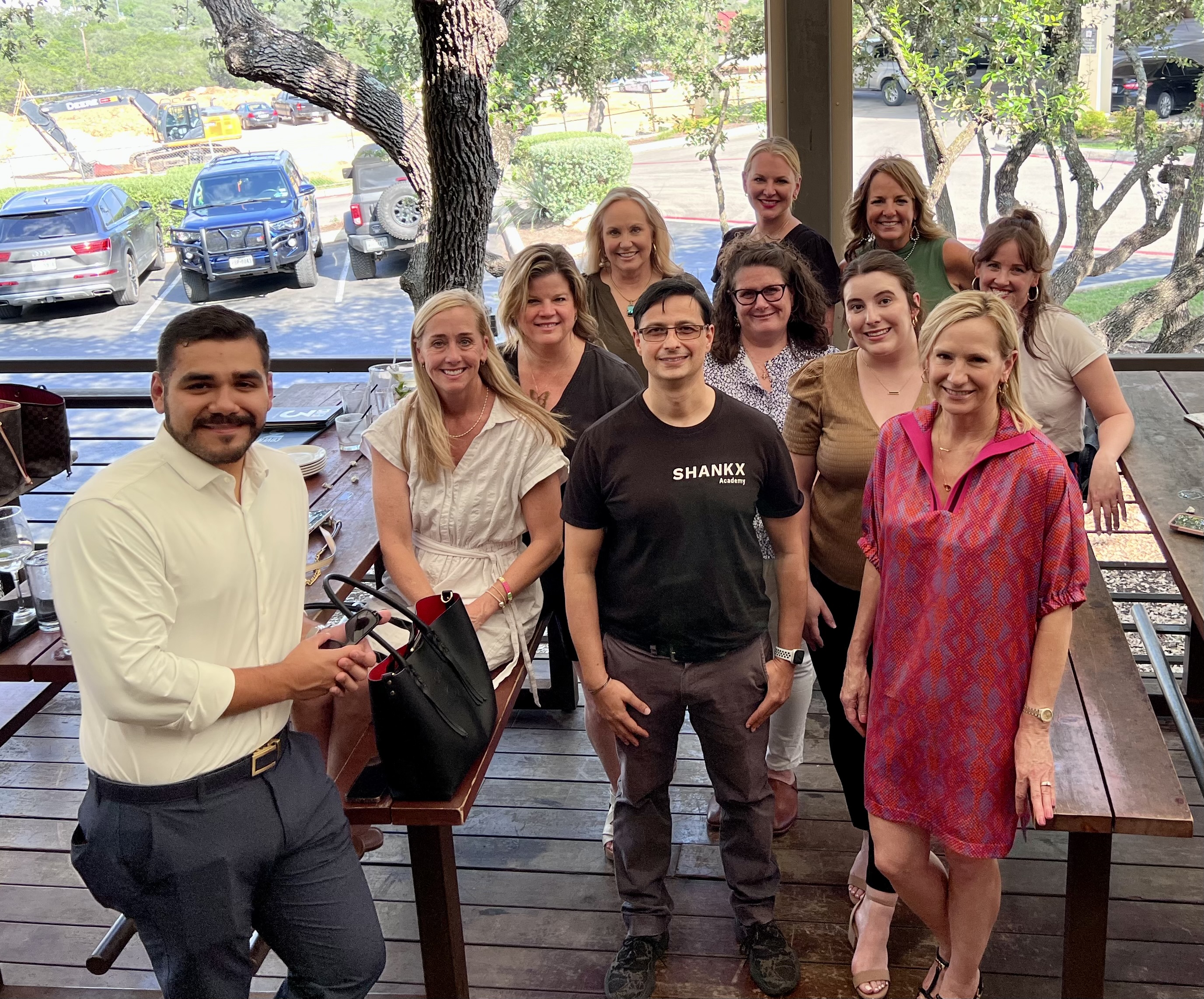 San Antonio Liaison League group photo during a happy hour