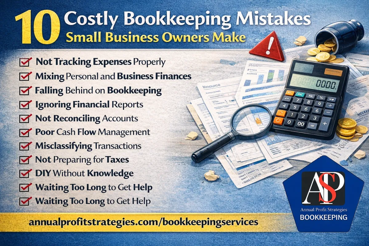 10 Costly Bookkeeping Mistakes Small Business Owners Make