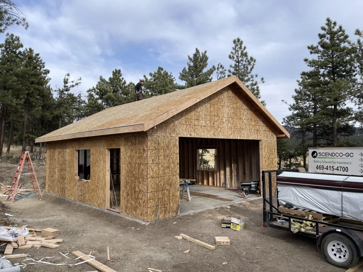 garage addition, framing, carpentry