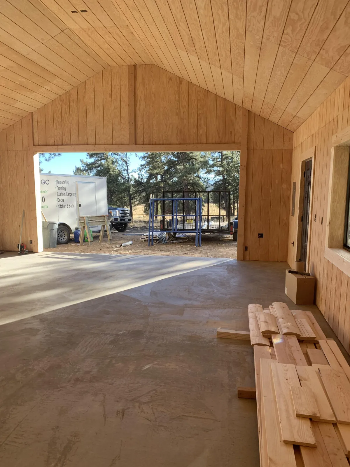 garage addition, framing, carpentry
