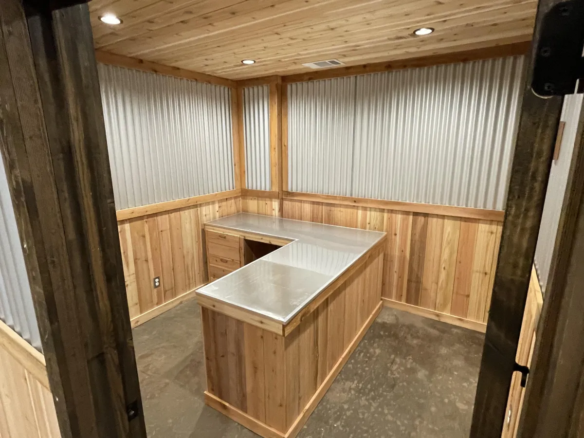 office addition, framing, carpentry, custom desk