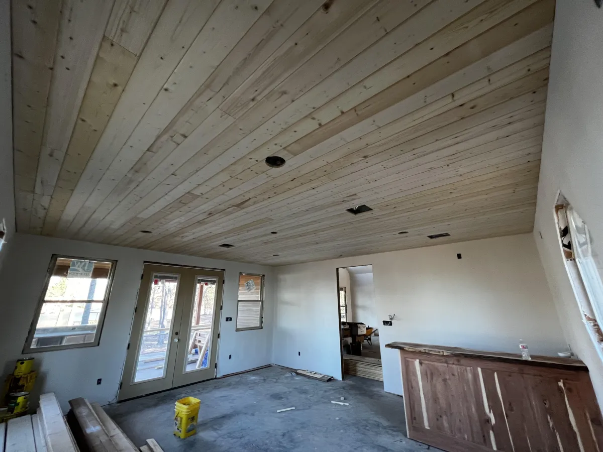 v-groove ceiling, carpentry