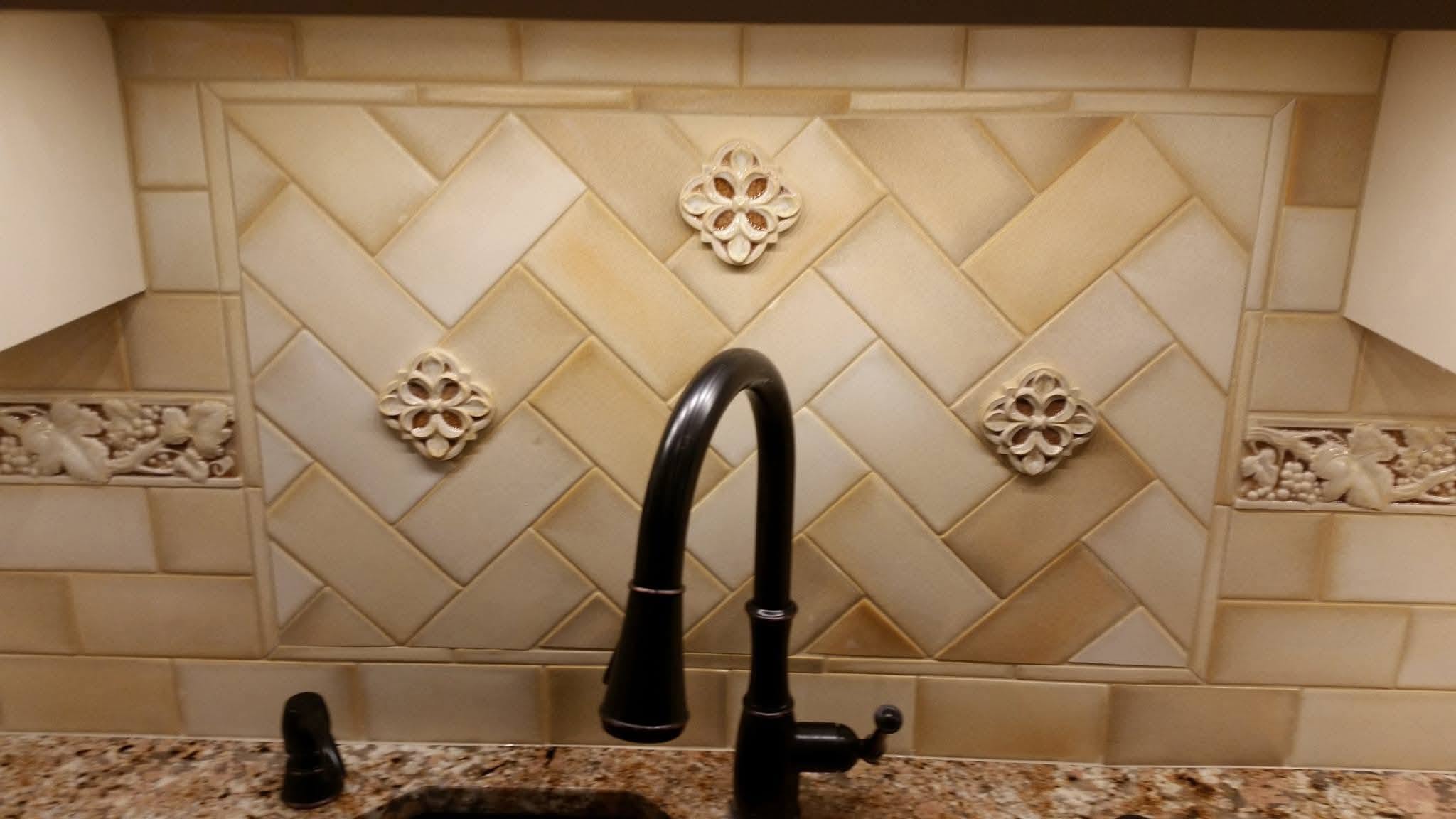 3d tile as a basin backsplash 