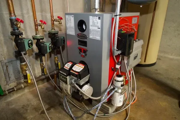 A newly installed furnace in Southern Maine